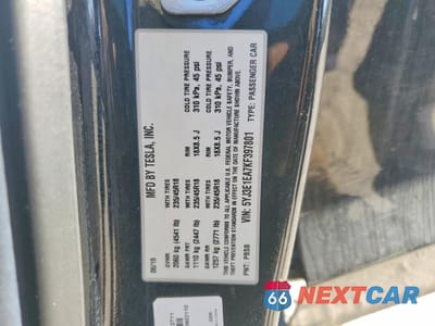 Zdjęcie 13 z 14 samochodu: 2019 TESLA MODEL 3 VIN:5YJ3E1EA7KF397801 - miniatura