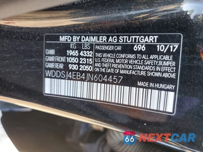 Zdjęcie 12 z 12 samochodu: 2018 MERCEDES-BENZ CLA 250 VIN:WDDSJ4EB4JN604457 - miniatura