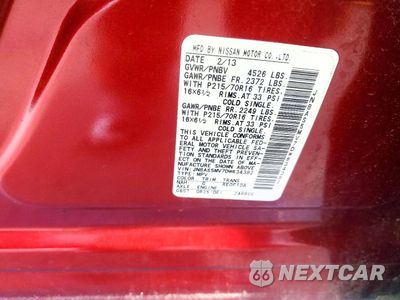 Zdjęcie 13 z 13 samochodu: 2013 NISSAN ROGUE S VIN:JN8AS5MV7DW634382 - miniatura
