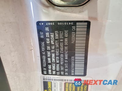 Zdjęcie 12 z 13 samochodu: 2008 VOLKSWAGEN EOS VIN:WVWFA71F58V012078 - miniatura