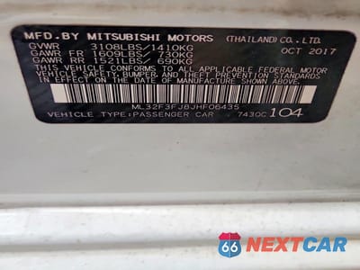 Zdjęcie 12 z 12 samochodu: 2018 MITSUBISHI MIRAGE G4 ES VIN:ML32F3FJ8JHF06435 - miniatura