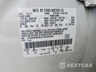 Zdjęcie 13 z 13 samochodu: 2012 FORD EXPLORER XLT VIN:1FMHK8D8XCGA50049 - miniatura