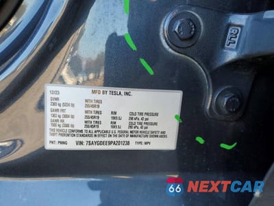 Zdjęcie 12 z 12 samochodu: 2023 TESLA MODEL Y VIN:7SAYGDEE9PA201238 - miniatura