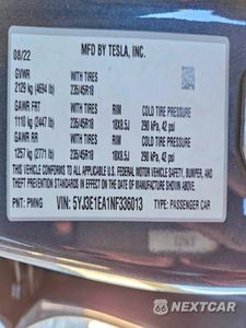 Zdjęcie 12 z 13 samochodu: 2022 TESLA MODEL 3 VIN:5YJ3E1EA1NF336013 - miniatura