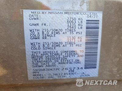 Zdjęcie 12 z 12 samochodu: 2023 NISSAN PATHFINDER PLATINUM VIN:5N1DR3DK7PC265734 - miniatura