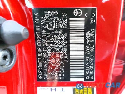 Zdjęcie 12 z 12 samochodu: 2019 TOYOTA PRIUS LE VIN:JTDKARFU1K3070256 - miniatura