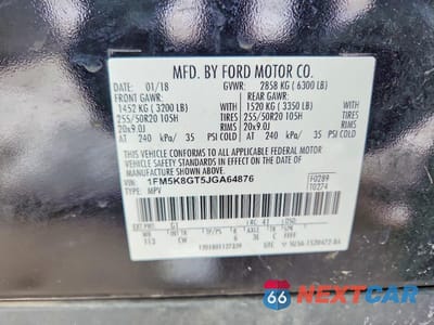 Zdjęcie 13 z 14 samochodu: 2018 FORD EXPLORER SPORT VIN:1FM5K8GT5JGA64876 - miniatura