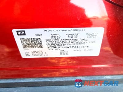 Zdjęcie 13 z 13 samochodu: 2023 CHEVROLET TRAVERSE LT VIN:1GNERGKW9PJ128545 - miniatura