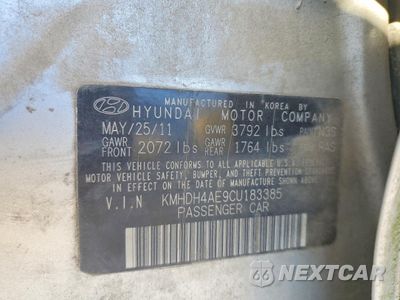 Zdjęcie 12 z 13 samochodu: 2012 HYUNDAI ELANTRA GLS VIN:KMHDH4AE9CU183385 - miniatura