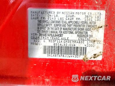 Zdjęcie 13 z 13 samochodu: 2018 NISSAN SENTRA S VIN:3N1AB7AP8JL644307 - miniatura