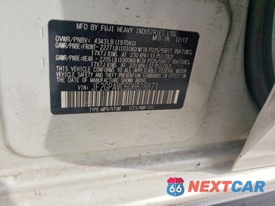 Zdjęcie 14 z 14 samochodu: 2013 SUBARU XV CROSSTREK 2.0 PREMIUM VIN:JF2GPAVC6DH828873 - miniatura