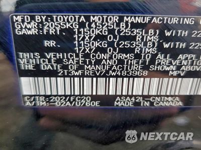 Zdjęcie 12 z 12 samochodu: 2018 TOYOTA RAV4 ADVENTURE VIN:2T3WFREV7JW483968 - miniatura