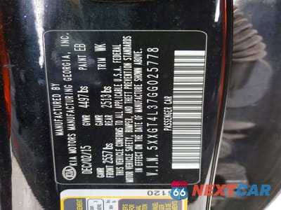 Zdjęcie 12 z 12 samochodu: 2016 KIA OPTIMA LX VIN:5XXGT4L37GG025778 - miniatura