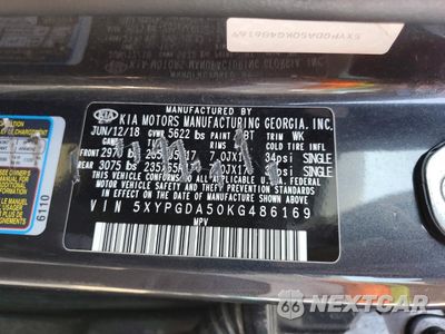 Zdjęcie 13 z 13 samochodu: 2019 KIA SORENTO LX VIN:5XYPGDA50KG486169 - miniatura