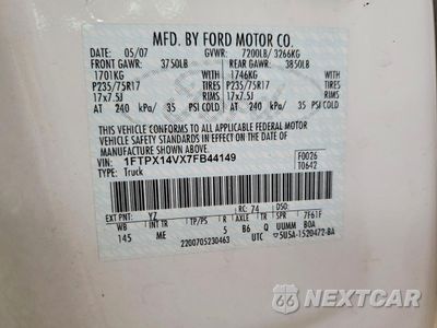 Zdjęcie 12 z 12 samochodu: 2007 FORD F150 VIN:1FTPX14VX7FB44149 - miniatura