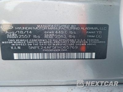 Zdjęcie 12 z 12 samochodu: 2015 HYUNDAI SONATA SE VIN:5NPE24AF5FH065769 - miniatura