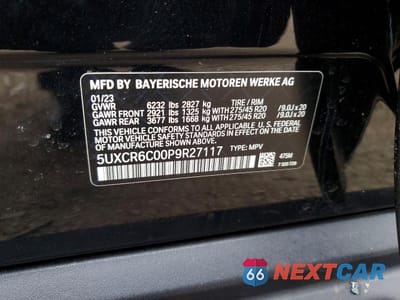 Zdjęcie 12 z 13 samochodu: 2023 BMW X5 XDRIVE40I VIN:5UXCR6C00P9R27117 - miniatura