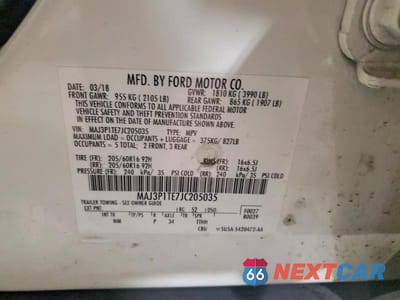 Zdjęcie 13 z 13 samochodu: 2018 FORD ECOSPORT SE VIN:MAJ3P1TE7JC205035 - miniatura
