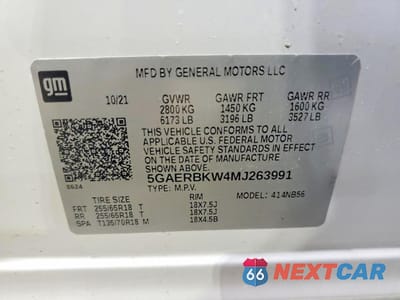 Zdjęcie 10 z 10 samochodu: 2021 BUICK ENCLAVE ESSENCE VIN:5GAERBKW4MJ263991 - miniatura