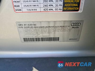 Zdjęcie 12 z 13 samochodu: 2006 AUDI A3 2.0 PREMIUM VIN:WAUNF78P76A186862 - miniatura