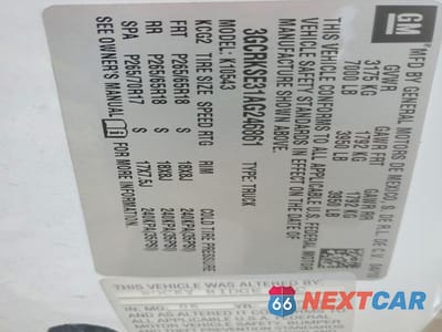Zdjęcie 13 z 13 samochodu: 2010 CHEVROLET SILVERADO K1500 LT VIN:3GCRKSE31AG246861 - miniatura