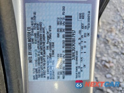 Zdjęcie 12 z 13 samochodu: 2012 LINCOLN MKZ VIN:3LNHL2GC9CR817957 - miniatura