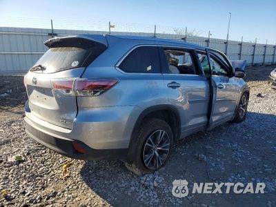 Trzecie zdjęcie samochodu z tyłu: 2016 TOYOTA HIGHLANDER XLE VIN:5TDJKRFH5GS298164 - miniatura