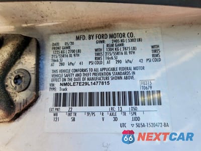 Zdjęcie 13 z 13 samochodu: 2020 FORD TRANSIT CONNECT XL VIN:NM0LE7E29L1477815 - miniatura
