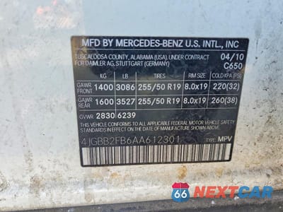Zdjęcie 12 z 12 samochodu: 2010 MERCEDES-BENZ ML 350 BLUETEC VIN:4JGBB2FB6AA612301 - miniatura