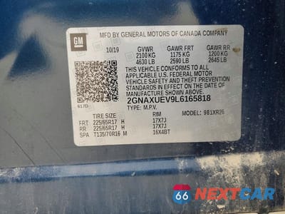 Zdjęcie 13 z 13 samochodu: 2020 CHEVROLET EQUINOX LT VIN:2GNAXUEV9L6165818 - miniatura