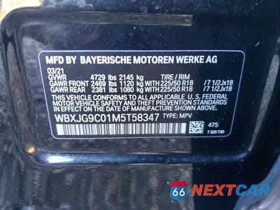 Zdjęcie 12 z 12 samochodu: 2021 BMW X1 XDRIVE28I VIN:WBXJG9C01M5T58347 - miniatura