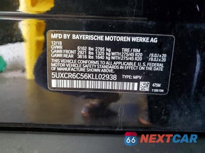 Zdjęcie 12 z 12 samochodu: 2019 BMW X5 XDRIVE40I VIN:5UXCR6C56KLL02938 - miniatura