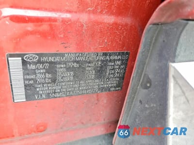 Zdjęcie 12 z 12 samochodu: 2022 HYUNDAI SANTA FE SEL VIN:5NMS24AJ2NH440729 - miniatura