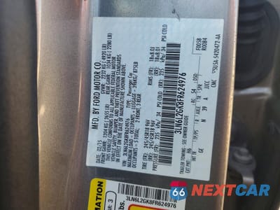 Zdjęcie 12 z 13 samochodu: 2015 LINCOLN MKZ VIN:3LN6L2GK8FR624976 - miniatura