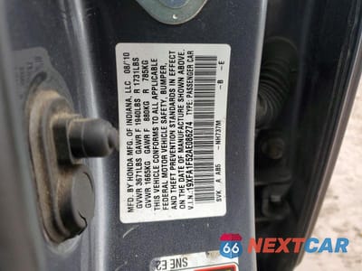 Zdjęcie 12 z 12 samochodu: 2010 HONDA CIVIC LX VIN:19XFA1F52AE086274 - miniatura