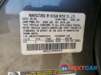 Zdjęcie 13 z 13 samochodu: 2006 INFINITI M35 VIN:JNKAY01F66M254649 - miniatura