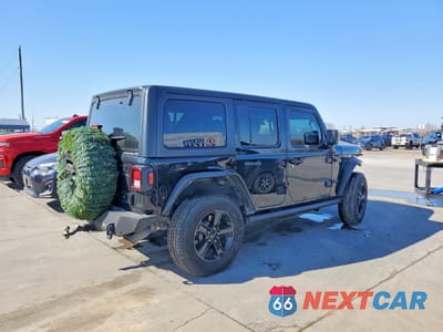 Trzecie zdjęcie samochodu z tyłu: 2021 JEEP WRANGLER UNLIMITED SPORT VIN:1C4HJXDG6MW509321 - miniatura