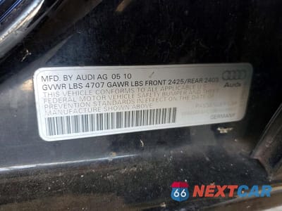 Zdjęcie 13 z 13 samochodu: 2010 AUDI A4 PREMIUM VIN:WAUAFAFL7AN069991 - miniatura