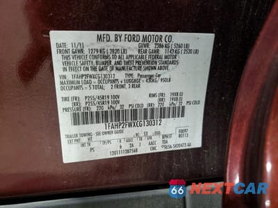 Zdjęcie 12 z 13 samochodu: 2012 FORD TAURUS LIMITED VIN:1FAHP2FWXCG130312 - miniatura