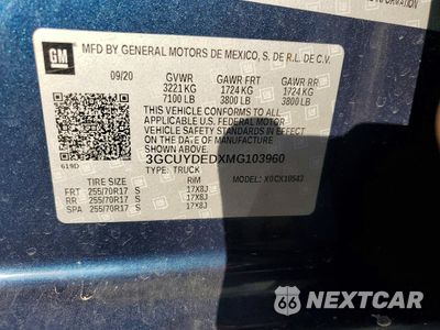 Zdjęcie 12 z 12 samochodu: 2021 CHEVROLET SILVERADO K1500 LT VIN:3GCUYDEDXMG103960 - miniatura