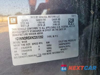Zdjęcie 13 z 13 samochodu: 2017 CADILLAC XT5 LUXURY VIN:1GYKNDRSXHZ267282 - miniatura