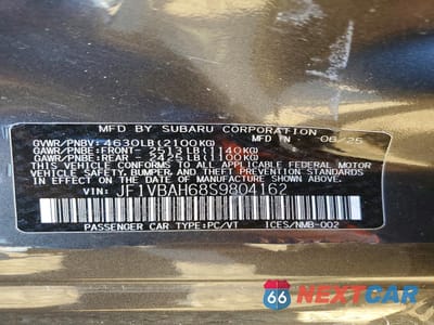 Zdjęcie 12 z 13 samochodu: 2025 SUBARU WRX PREMIUM VIN:JF1VBAH68S9804162 - miniatura