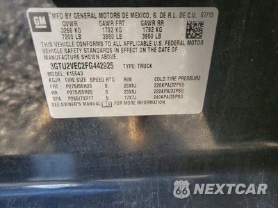 Zdjęcie 12 z 12 samochodu: 2015 GMC SIERRA K1500 SLT VIN:3GTU2VEC2FG442925 - miniatura