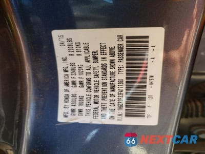 Zdjęcie 13 z 13 samochodu: 2015 HONDA ACCORD LX VIN:1HGCR2F33FA177260 - miniatura