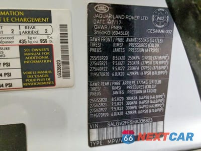 Zdjęcie 13 z 13 samochodu: 2017 LAND ROVER RANGE ROVER AUTOBIOGRAPHY VIN:SALGV2FE5HA336823 - miniatura
