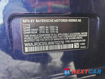 Zdjęcie 12 z 12 samochodu: 2020 BMW 530 I VIN:WBAJR3C05LWW70276 - miniatura