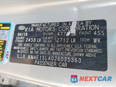 Zdjęcie 12 z 12 samochodu: 2018 KIA STINGER VIN:KNAE15LA0J6035363 - miniatura