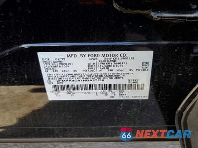 Zdjęcie 13 z 13 samochodu: 2022 FORD EDGE SE VIN:2FMPK4G97NBA27136 - miniatura