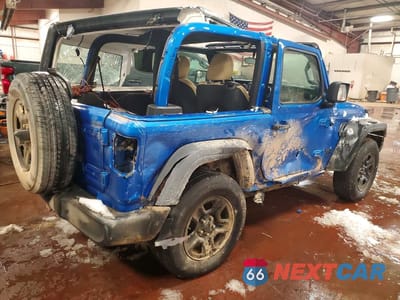 Trzecie zdjęcie samochodu z tyłu: 2021 JEEP WRANGLER SPORT VIN:1C4GJXAN9MW855474 - miniatura