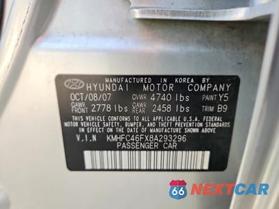 Zdjęcie 12 z 12 samochodu: 2008 HYUNDAI AZERA SE VIN:KMHFC46FX8A293296 - miniatura